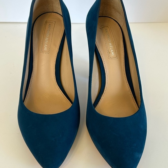 ANTONIO MELANI Blue Suede Heels - Picture 4 of 10